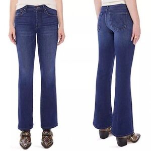 MOTHER Weekender Mid Rise Flare Jeans Sweet Lime 25